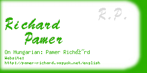 richard pamer business card